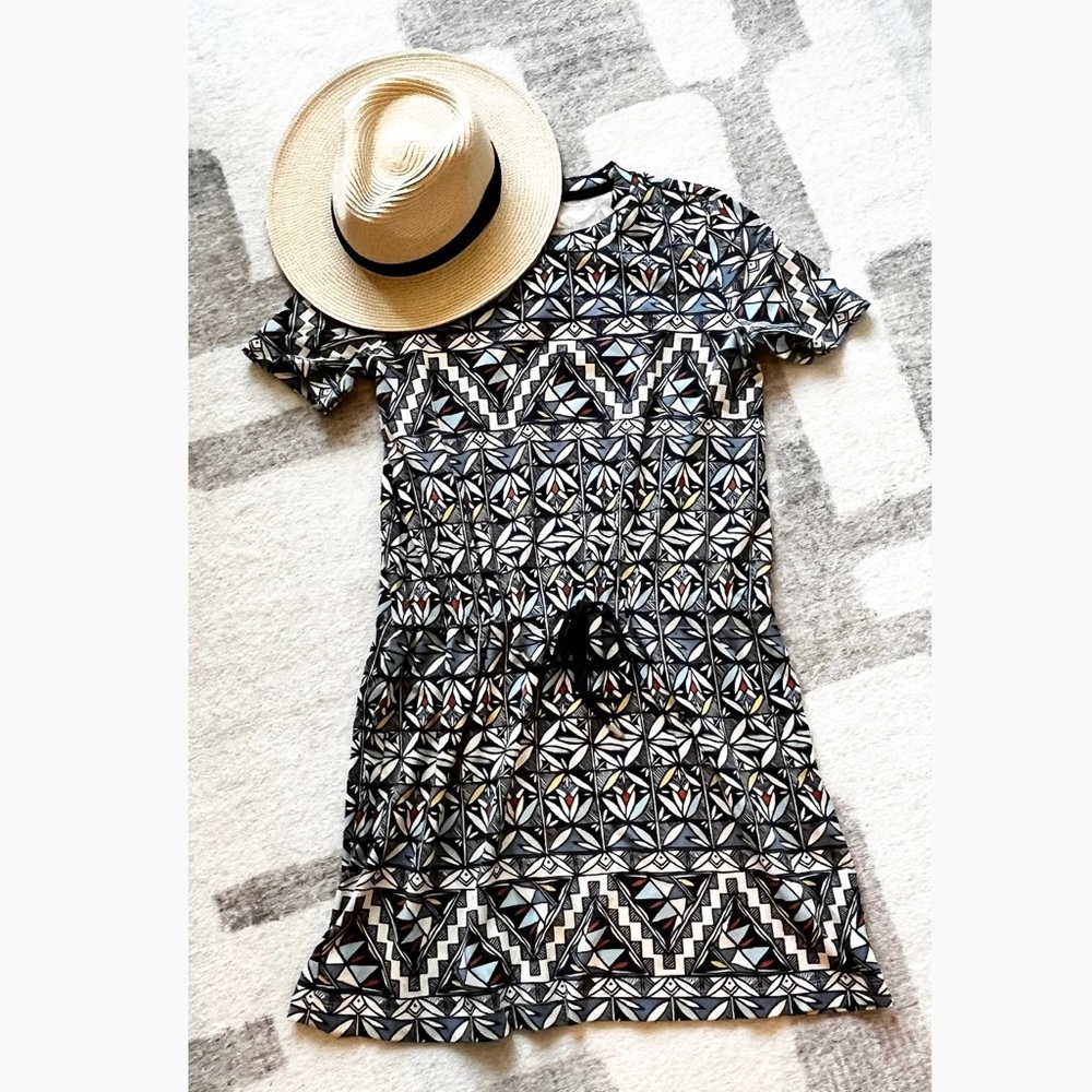 BNWOT TORY BURCH GEOMETRIC PRINT PIMA COTTON DRESS